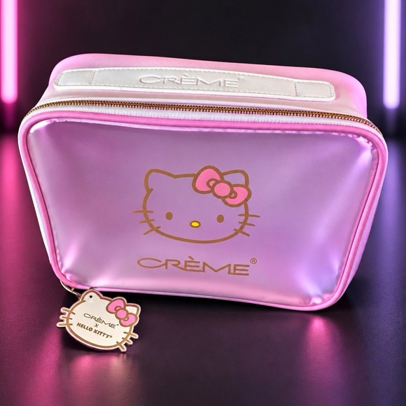 The Crème Shop Handbags - Hello Kitty x Crème Shop Pink Beauty Travel Case Makeup Cosmetic Bag NWT